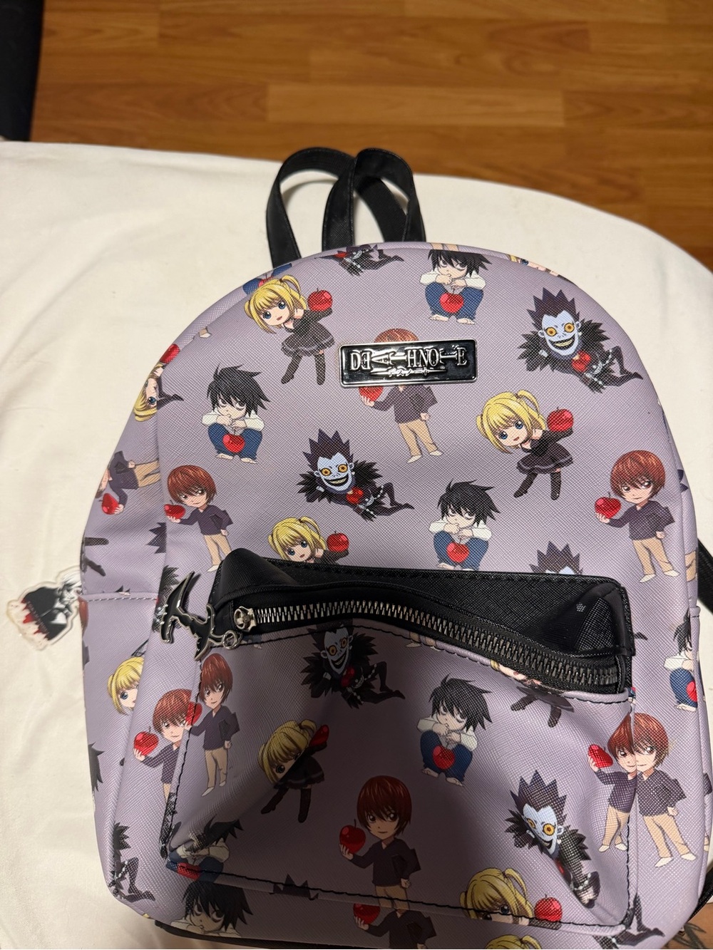 Hot Topic Lavender Death Note Mini Backpack with Character Print